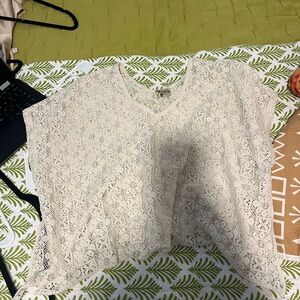 Show Me Your MuMu Cream Lace Blouse